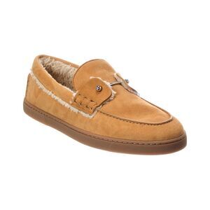 Christian Louboutin Chambeliboat Suede Boat Shoe, Beige